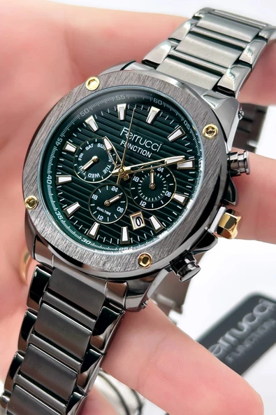 Ferrucci Function FCF03221FM.03 Çelik Kordon Erkek Kol Saati - Resim 4