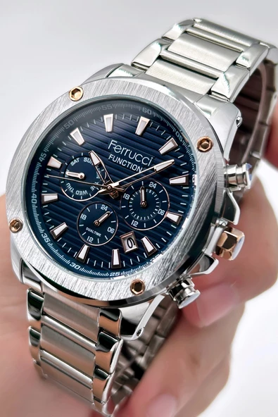 Ferrucci Function FCF03221FM.02 Çelik Kordon Erkek Kol Saati - Resim 6
