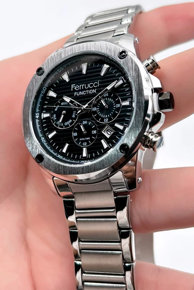 Ferrucci Function FCF03221FM.01 Çelik Kordon Erkek Kol Saati - Resim 3