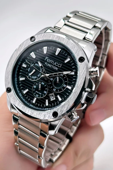 Ferrucci Function FCF03221FM.01 Çelik Kordon Erkek Kol Saati - Resim 2