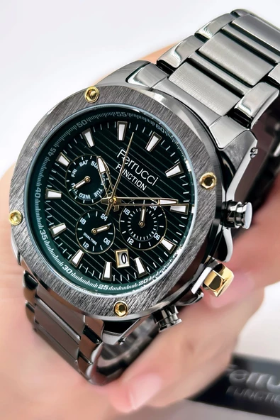 Ferrucci Function FCF03221FM.03 Çelik Kordon Erkek Kol Saati - Resim 3