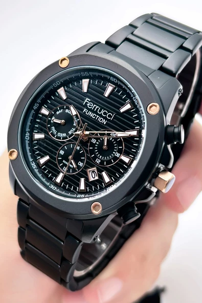 Ferrucci Function FCF03221FM.04 Çelik Kordon Erkek Kol Saati - Resim 3