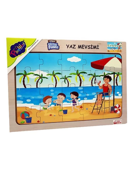 Playwood Ahşap Eğitici Puzzle Yaz Mevsimi ONY120