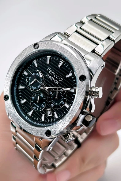 Ferrucci Function FCF03221FM.01 Çelik Kordon Erkek Kol Saati - Resim 5