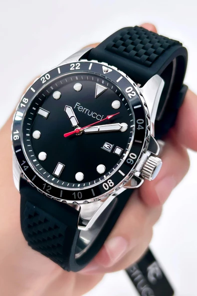 Ferrucci FC03283S.07 Sililkon Kordon 3 Atm Erkek Kol Saati - Resim 3