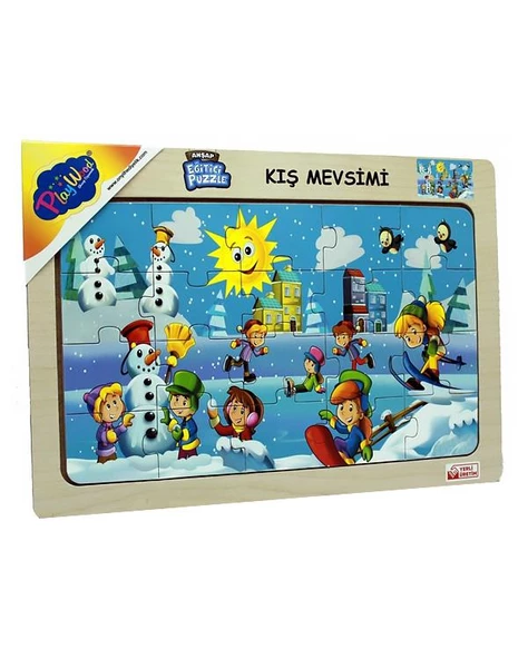 Playwood Ahşap Eğitici Puzzle Kış Mevsimi ONY109