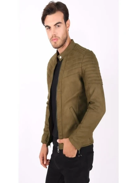 Delpino D0303 Erkek Süet Slim Fit Baharlık Ceket - 7