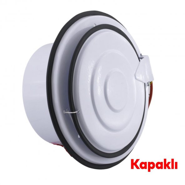 Kapaklı Banyo Wc İşyeri Havalandırma Aspiratörü Fanı Kirli Hava Kötü Koku Metal Vantilatör 200 mm - Resim 5