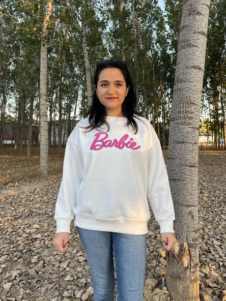 BİSİKLET YAKA BARBİE BASKILI SWEATSHİRT /KAZAK - 9
