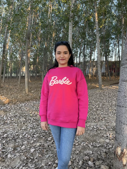 BİSİKLET YAKA BARBİE BASKILI SWEATSHİRT /KAZAK - 5