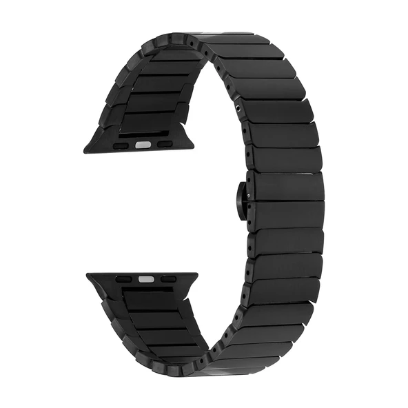 Apple Watch 42 44 45 49 mm Uyumlu Baklalı Çelik Kordon - 2