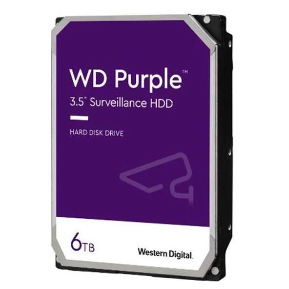Western Digital WD Purple WD64PURZ 6TB 5400rpm 64mb 3,5" 7/24 Güvenlik Diski