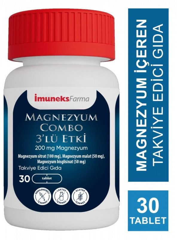 İmuneks Magnezyum Combo 3lü Etki 30 Tablet 8680176001357