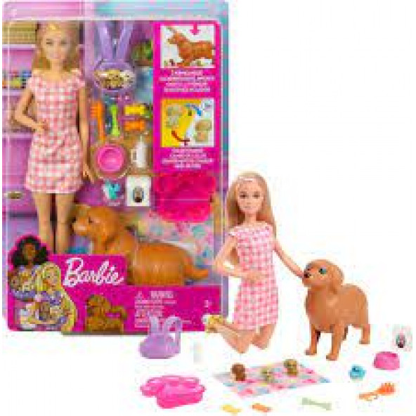 Barbie HCK75 Yeni Doğan Köpekler Oyun Seti