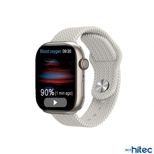 ScHitec Watch HK9 Pro Plus Amoled Ekran Android İos HarmonyOs Uyumlu Akıllı Saat Gri - 3