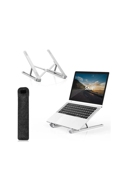 Bix Saiji X2 Taşıma Çantalı Alüminyum Notebook Laptop Standı - Gümüş