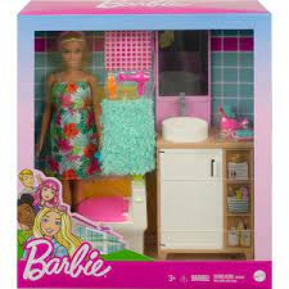 Barbie Bebek Ve Oda Oyun Setleri Barbie Ve Banyo Seti