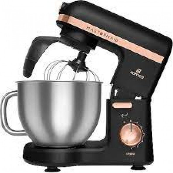 Karaca Mastermaid Chef Pro Çift Kollu 1750 W 5 lt Matte Black Copper Stand Mikser