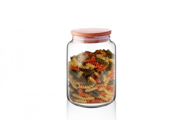 Rossel Premium 6 adet Bambu Vakum Kapaklı Kavanoz 3 boy 500-800-1300 ML - 4