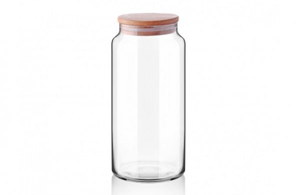 Rossel Premium 6 adet Bambu Vakum Kapaklı Kavanoz 3 boy 500-800-1300 ML - 5