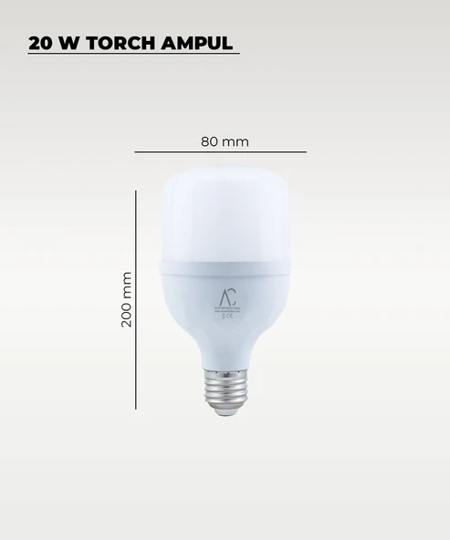 20W Torch Led Ampul Amber Işık 10 Adet - Resim 2