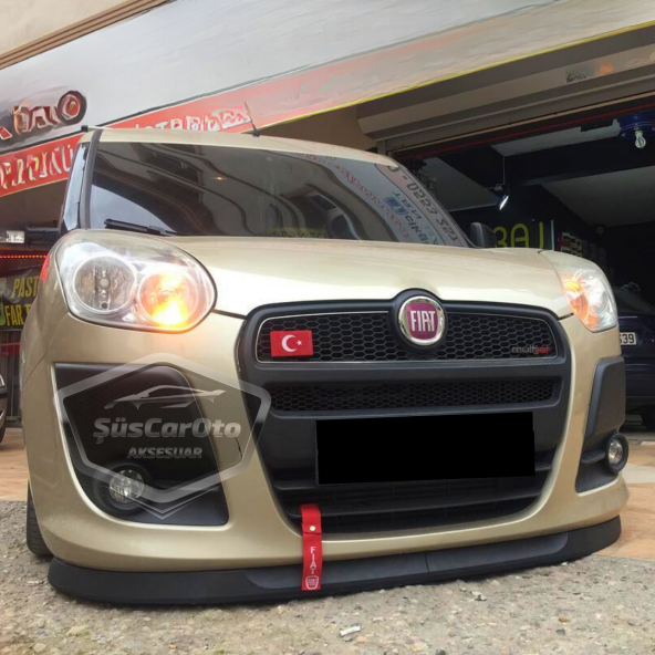 Fiat Doblo D3 2010-2015 Uyumlu Üniversal Astra H lip Esnek Ön Lip 2 Parça Tampon Altı Dil Karlık Ön Ek - 2