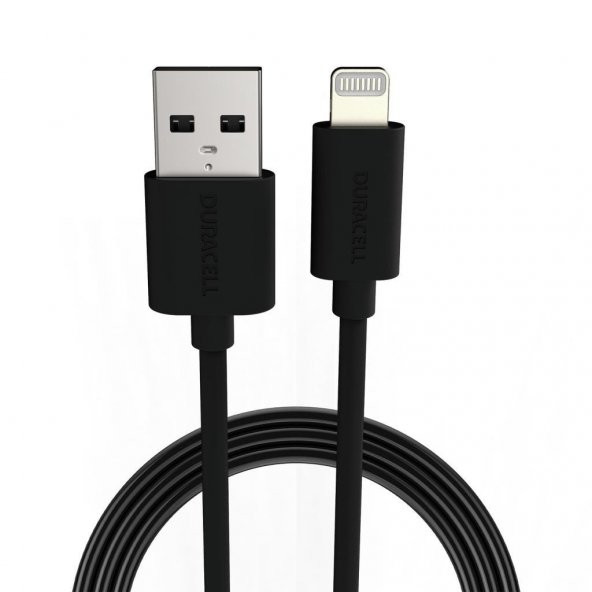 Duracell 1m Lightning to USB-A Şarj Kablosu - Siyah - 2