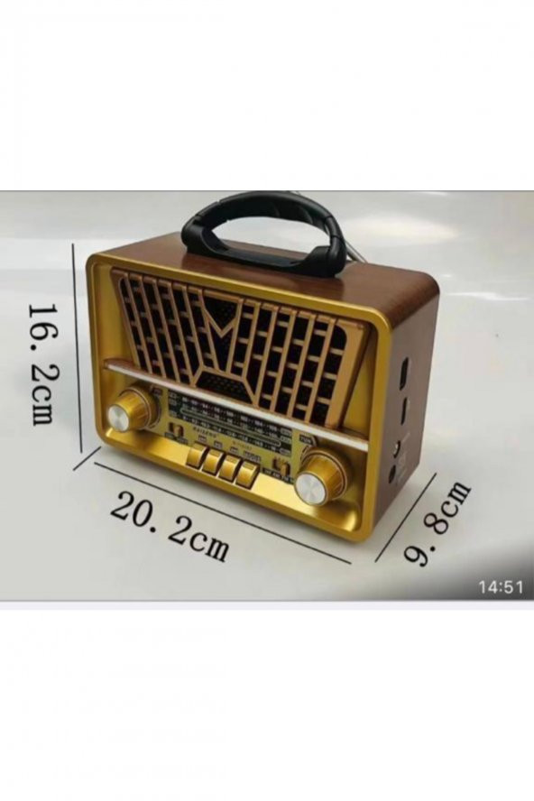 Rt-867bt Bluetooth Fm-usb-tf Card-aux Şarjlı Nostaljik Radyo