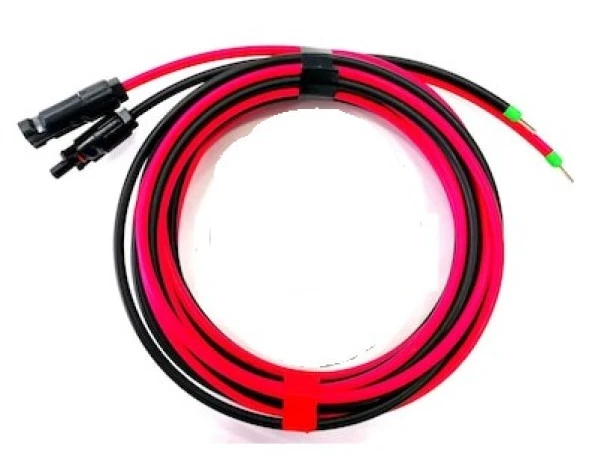 MC4 Soketli (10mt+10mt) 6mm Solar Kablo Kırmızı + Siyah