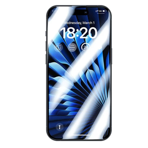 Vendas iPhone 15 Pro Max Uyumlu hidrofobik Glass Warrior Oval Kenarlı Shin-Etsu Ekran Koruyucu 2 Adet Set