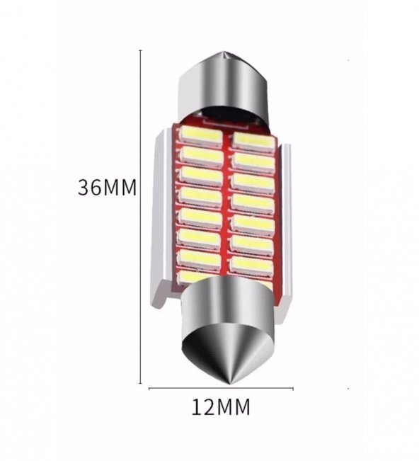 Sofit Led Beyaz 12 Volt  Uyumlu Canbus Soğutuculu 31mm 2 ADET - 4