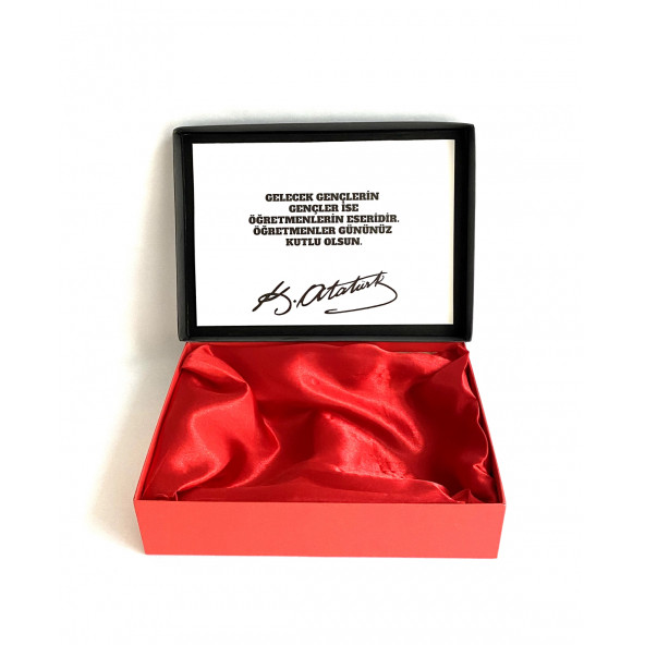 Kişiye Özel Erkeğe Öğretmene Babaya Sevgiliye Siyah Kemer Cüzdan Hediye Seti - 4