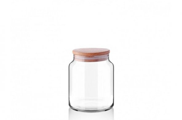 Rossel Premium Bambu Vakum Kapaklı Cam Kavanoz 500ml 3 lü - 3