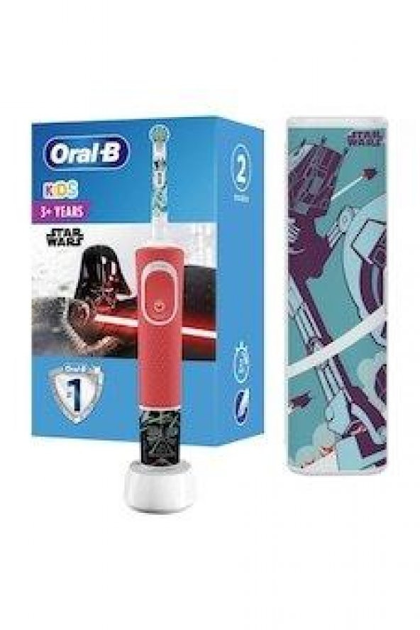 Oral-B Çocuklar İçin Şarj Edilebilir Diş Fırçası D100 Vitality Star Wars Özel Seri + Seyahat Kabı