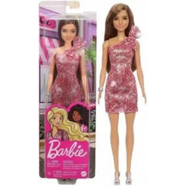 Barbie Pırıltılı Bebek Parlak Pembe Elbiseli GRB33