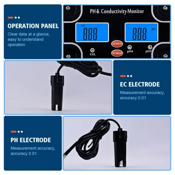 TANK TİPİ pH-EC ÖLÇER - 7