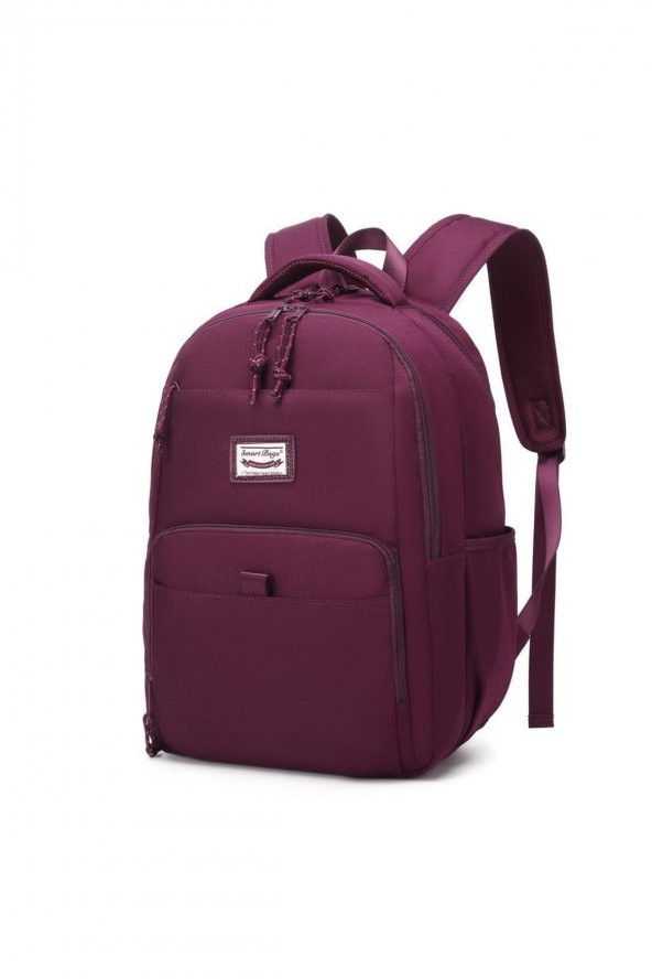 Bagacar Smart Bag 3159 Okul ve Günlük Laptop Bölmeli Sırt Çantası Bordo - 2