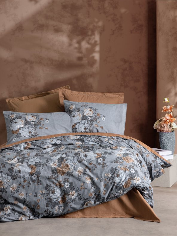 Cotton Box Tek Kişilik Nevresim Takımı Lenora Kahve