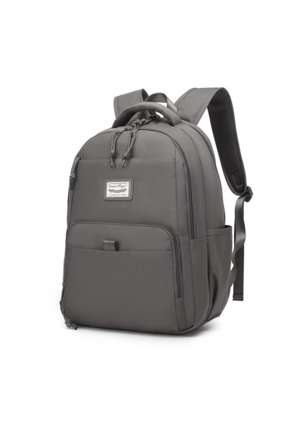 Bagacar Smart Bag 3159 Okul ve Günlük Laptop Bölmeli Sırt Çantasız Koyu Gri - 2