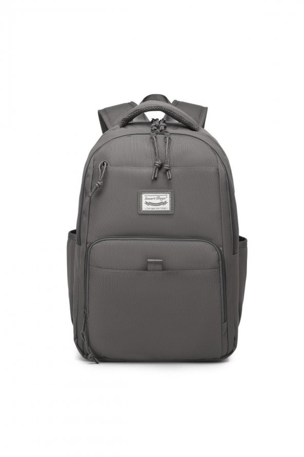 Bagacar Smart Bag 3159 Okul ve Günlük Laptop Bölmeli Sırt Çantasız Koyu Gri - 3