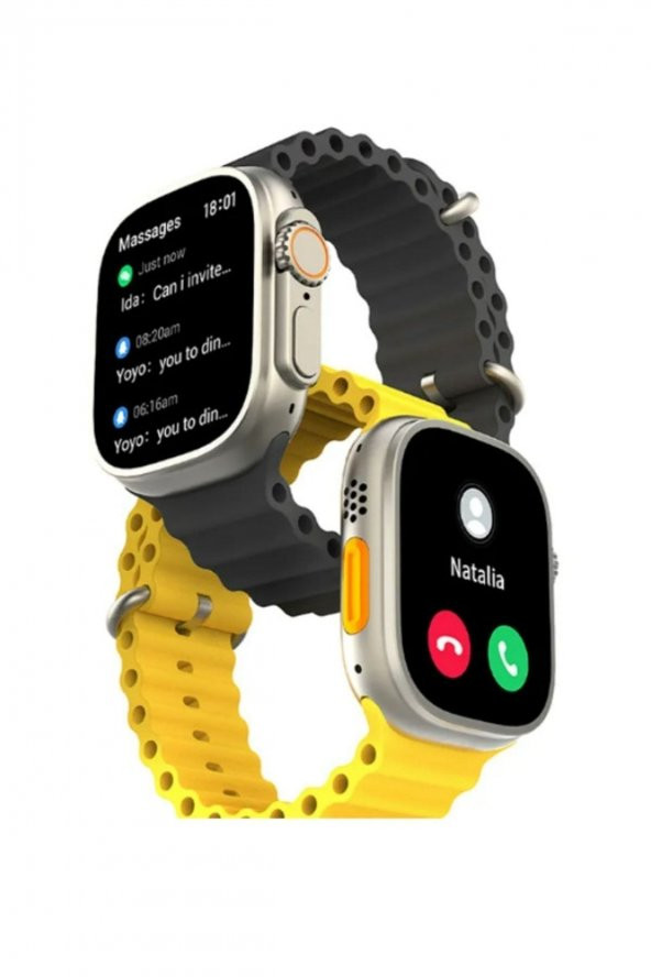 H11 Ultra Plus Akıllı Saat Smart Watch 49 Mm Vidalı 3 Kordonlu - 2