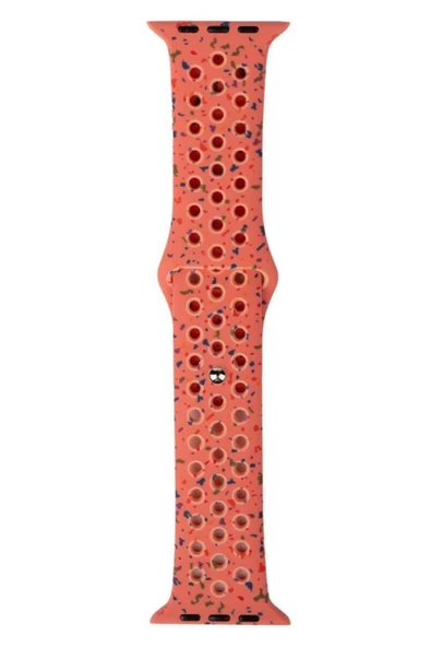 Watch 7 41mm KRD-02 Yeni Seri Suya Dayanıklı Delikli Renkli Silikon Kordon