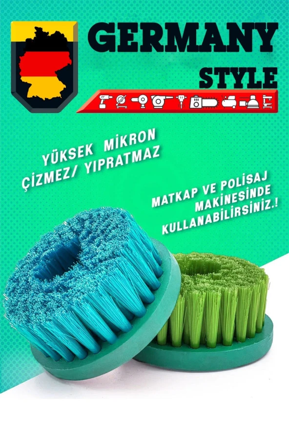 Germany Style Yüksek Kalite Matkap ve Polisaja Özel Halı Koltuk Paspas Yıkama Fırçası - 2