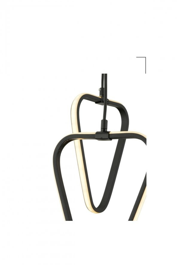Kalpli / Sarkıt Avize / 80x30 cm / Antrasit Gövde / 3 Renk Işık - 2