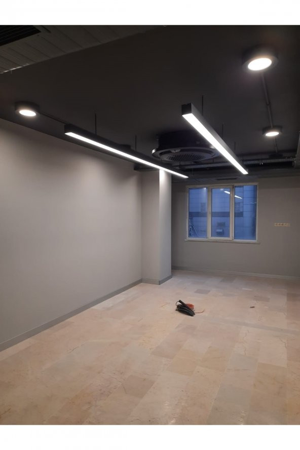 Luna / 150 cm / Sarkıt Avize / 3 Renk Işık / Antrasit Gövde - 2