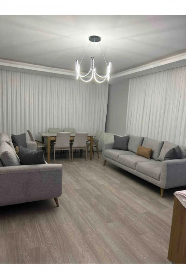 İskandinav / 60 cm / Sarkıt Avize / Antrasit Gövde / 3 Renkli Işık / 3 Yıl Garanti - 2