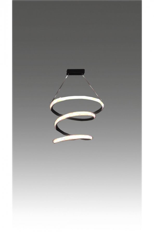 Makaron / Sarkıt Avize / 60 cm / Antrasit Gövde / 3 Renk Işık / 3 Yıl Garanti - 3