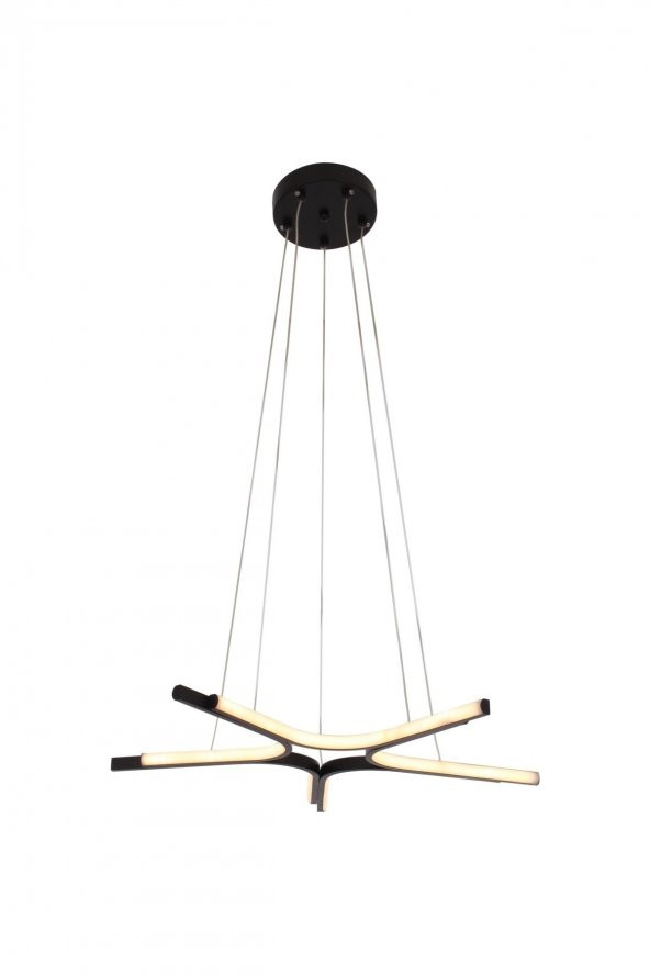 Zadar / 60 cm / Sarkıt Avize / 5 Kollu / Antrasit Gövde / 3 Renk Işık / 3 Yıl Garanti - 2