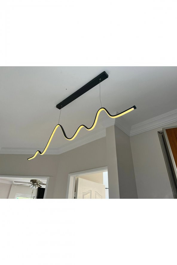 Worm / Sarkıt Avize / 100 cm / Antrasit Gövde / 3 Renk Işık - 2