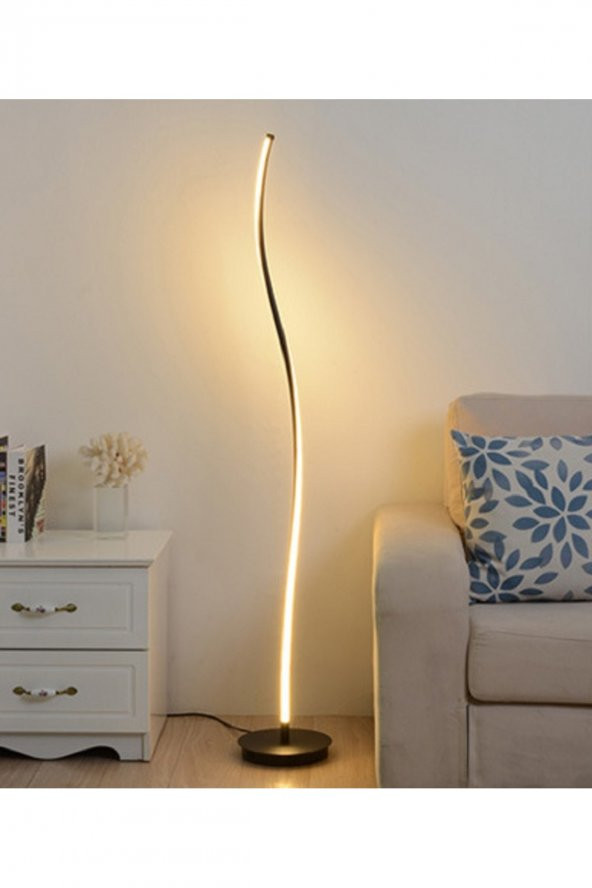 Kıvrımlı / 150 cm / Lambader / Antrasit Gövde / 3 Renk Işık / 3 Yıl Garanti